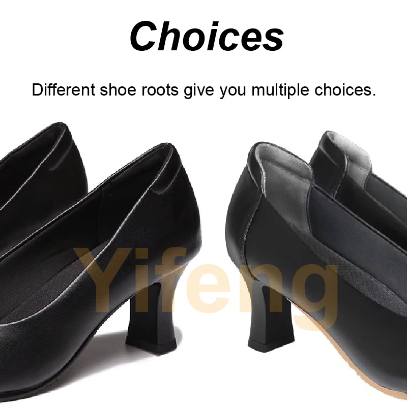 6.5cm Comfort Genuine cow Leather Breathable Work Shoes For Flight Female Stewardess Air Crew Waiter Attendant  Trainmaner