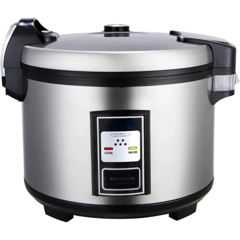 Commercial Rice Cooker 70-Cup Cooked (35-Cup Uncooked) Stainless Steel Housing 1550W for Restaurant