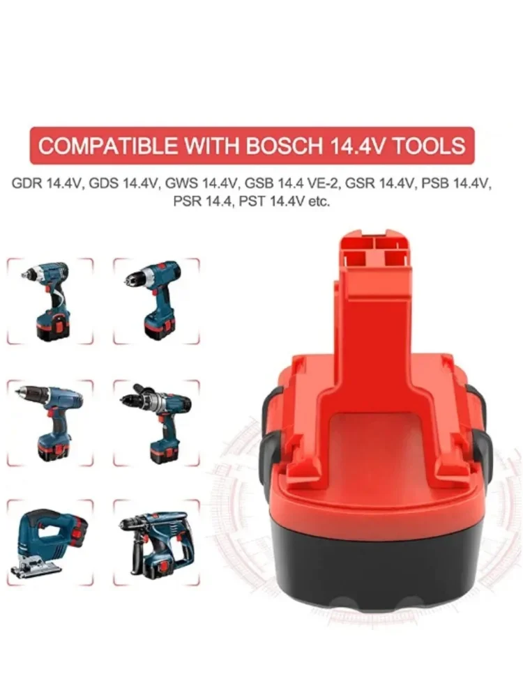 Battery for BOSCH 14.4V 6.8AH  BAT038 BAT040 BAT159 BAT041 2607335711 2607335275 2607335276 for BOSC