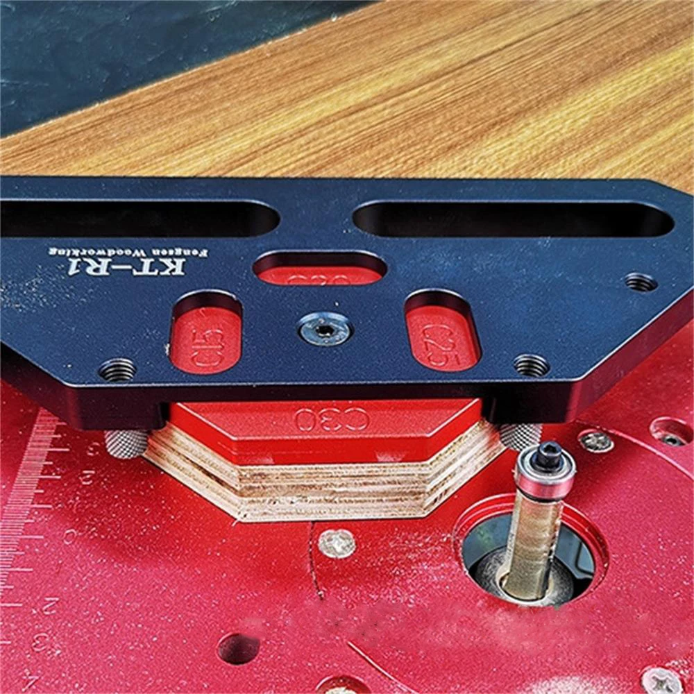 R1 Woodworking Arc Positioning Template R Angle Corner Radius Template Jig Half Circle Angle Positioning Plate