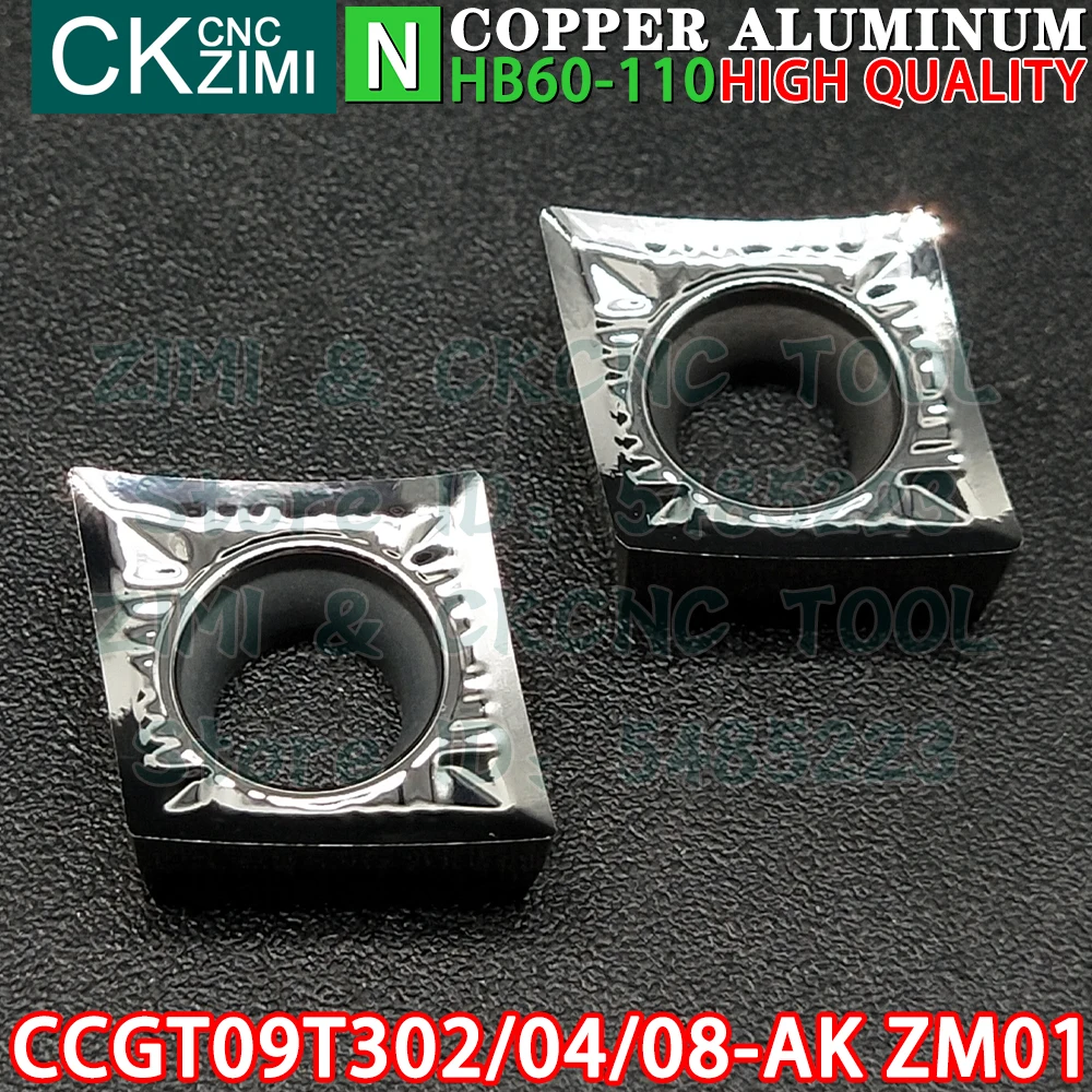 CCGT09T302-AK ZM01 CCGT09T304-AK ZM01 CCGT09T308-AK ZM01 carburo inserti in alluminio tornitura inserti utensili CCGT09T3 CCGT 09T3 CNC meccanico metallo tornio utensili da taglio