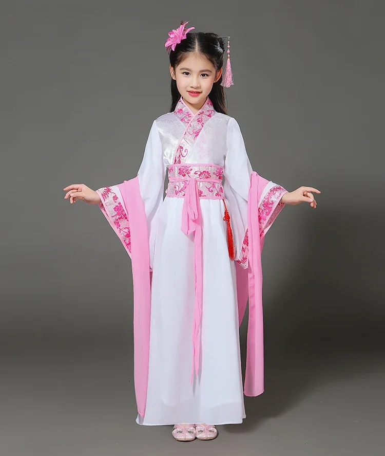 Robe Traditionnelle Chinoise Enfant Fille - Style Opéra Cosplay Hanfu Manches Longues