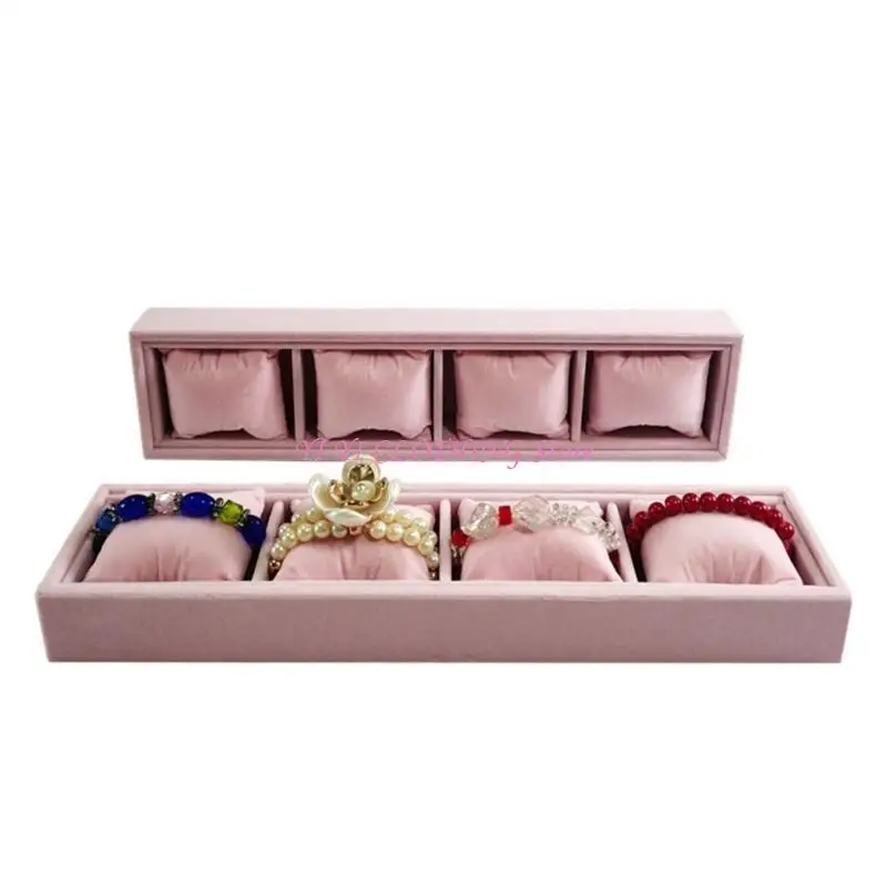 

N5KF Multi Functional Watch Display Tray 4 Slot Jewelry Storage Stand Watches Holder