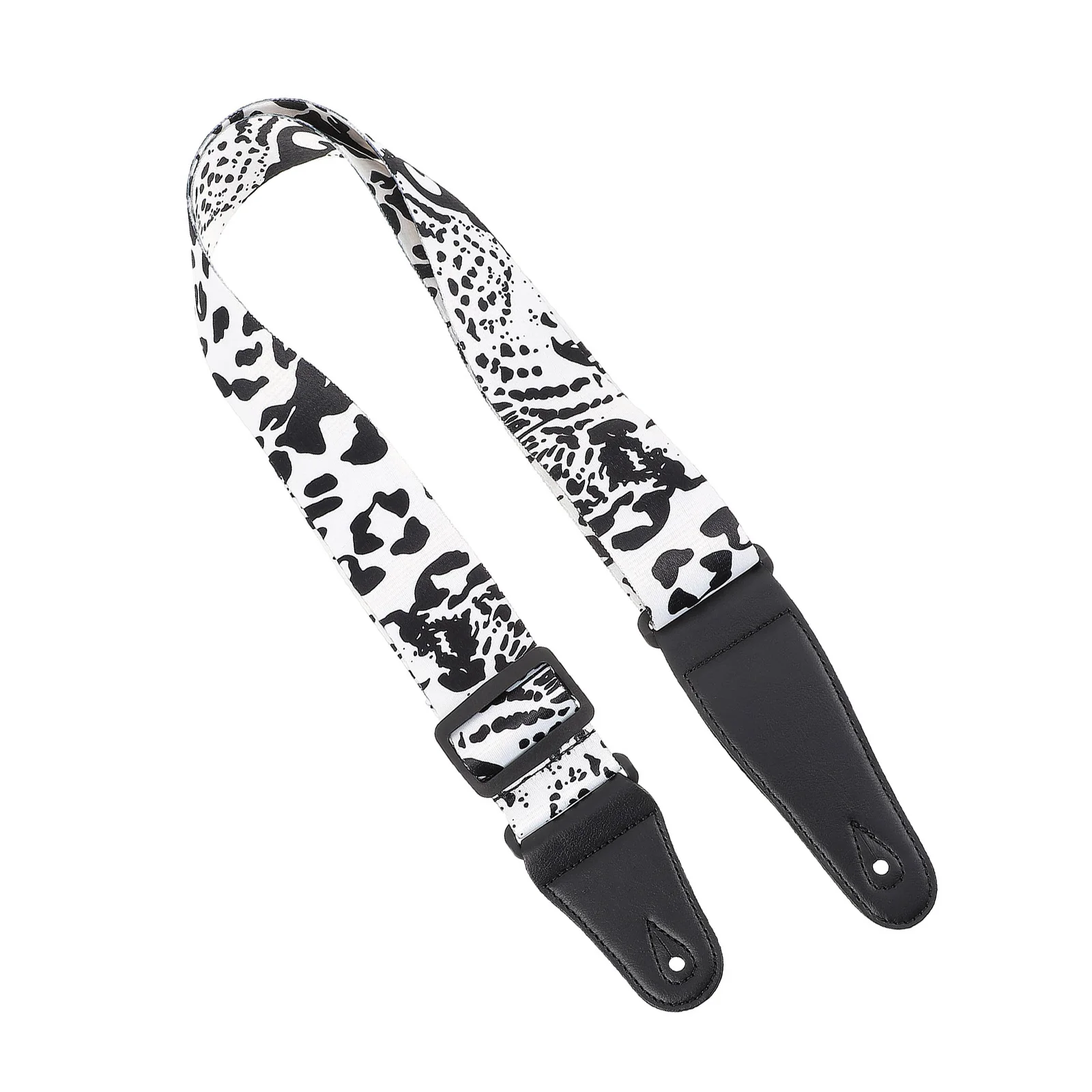 

Length Adjustable Guitar Shoulder Strap Printed Polyester Durable Guitar Belt Practical Instrument Strap Ukulele Parts