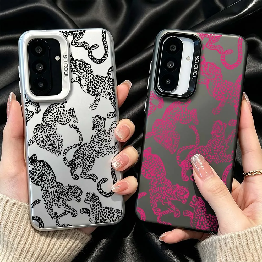 Leopard Seamless Phone Case For Samsung Galaxy Note 20 A73 A72 A71 A56 A55 A54 A53 A52 A51 A50 A36 A35 A33 A32 A34 A31