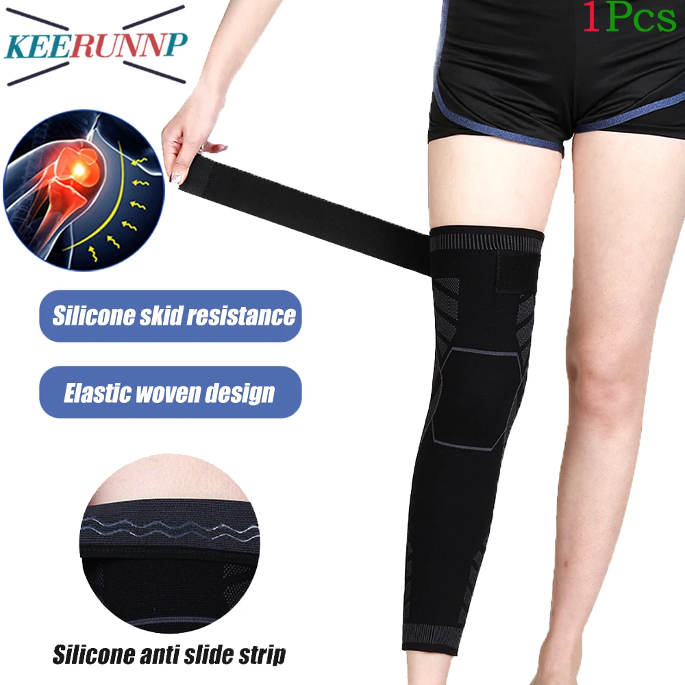 

1Pcs Full Leg Compression Sleeve for Women Men,Knee Stabilizer Brace for Basketball,Running,Joint Pain,Thigh/Calf Support,Sports