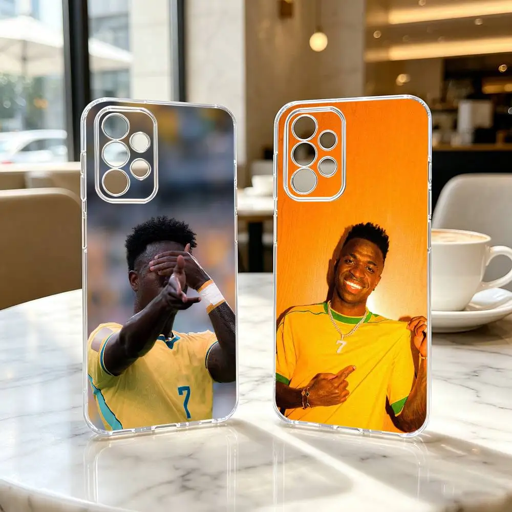 Vinicius Jr Sports Star Football 7 Phone Case For Samsung S25,S24,S21,S22,S23,S30,Ultra,S20,Plus,Fe Transparent Cover