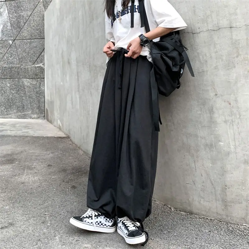 

Модные драпированные брюки-фонарики с широкими штанинами, спортивные штаны унисекс с эластичными манжетами, свободные повседневные брюки для студентов