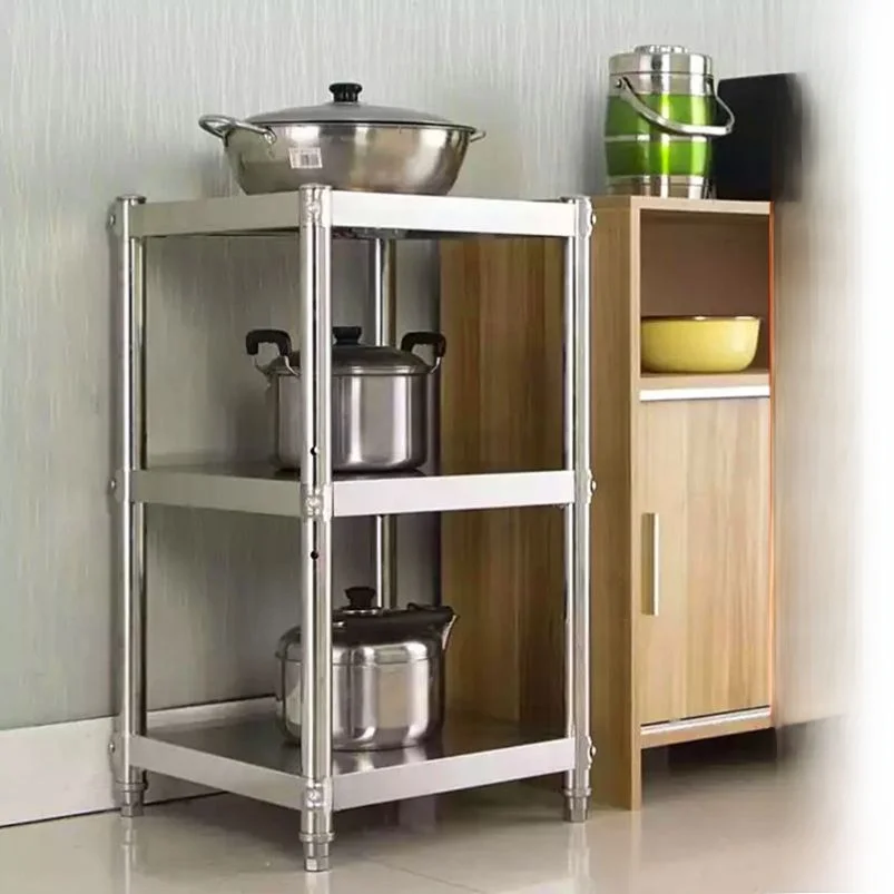 

Stainl Steel Kitchen Storage Ra Stand Pot Holder Multi-layer Organizer Square Filler Microwave Oven Ra