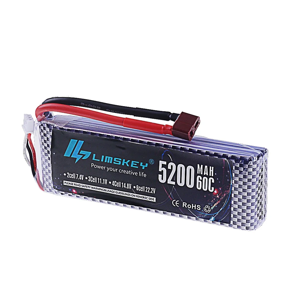 2S 7.4V بطارية ليبو 5200mAh 60C مع عمداء XT60 Tamiya/KET-2P ل RC طائرة هليكوبتر الطائرة بدون طيار رباعية FPV نموذج سباق هواية