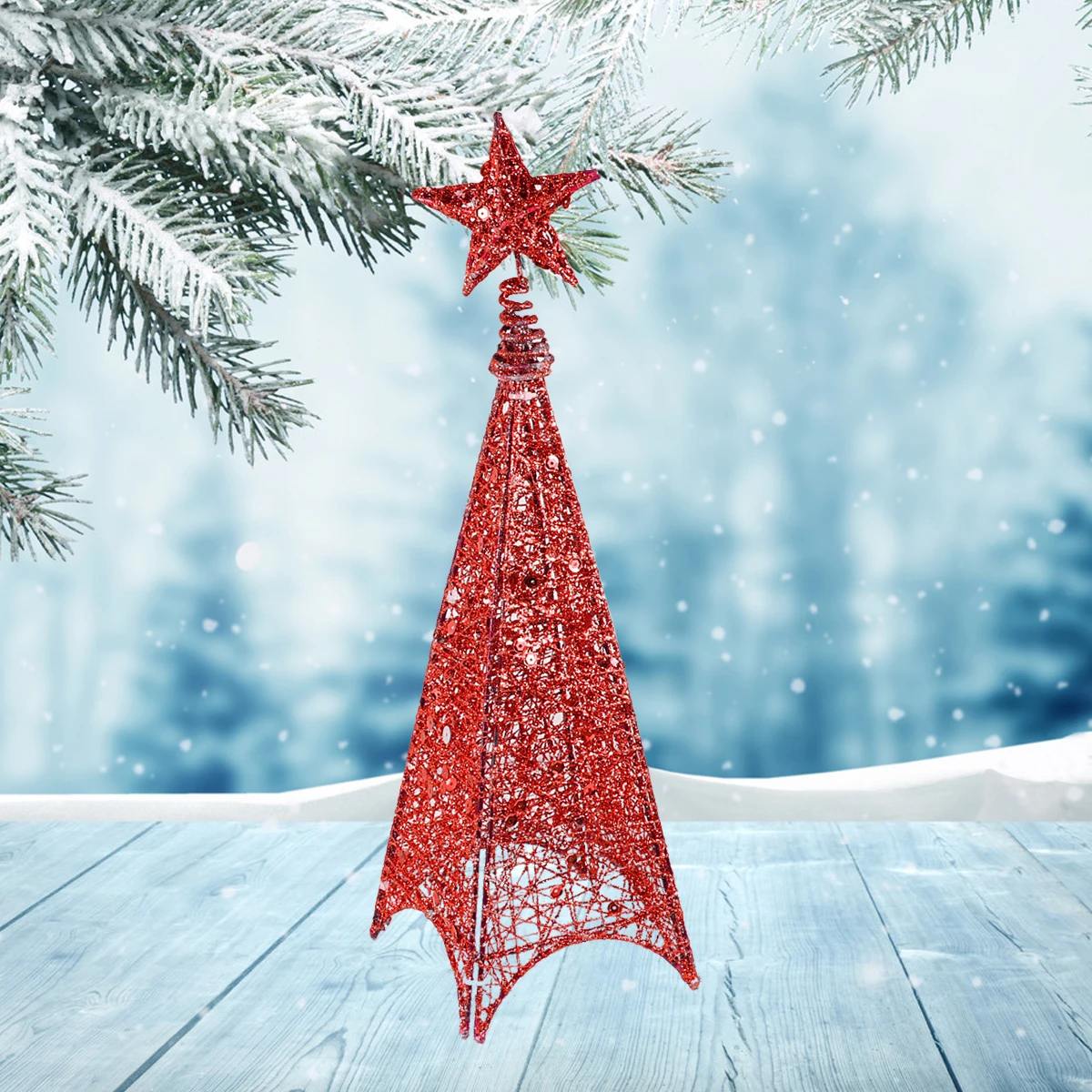 

40 Cm Tower Shape Glowing Christmas Tree Ornaments Xmas Trees Creative Chrsitmas