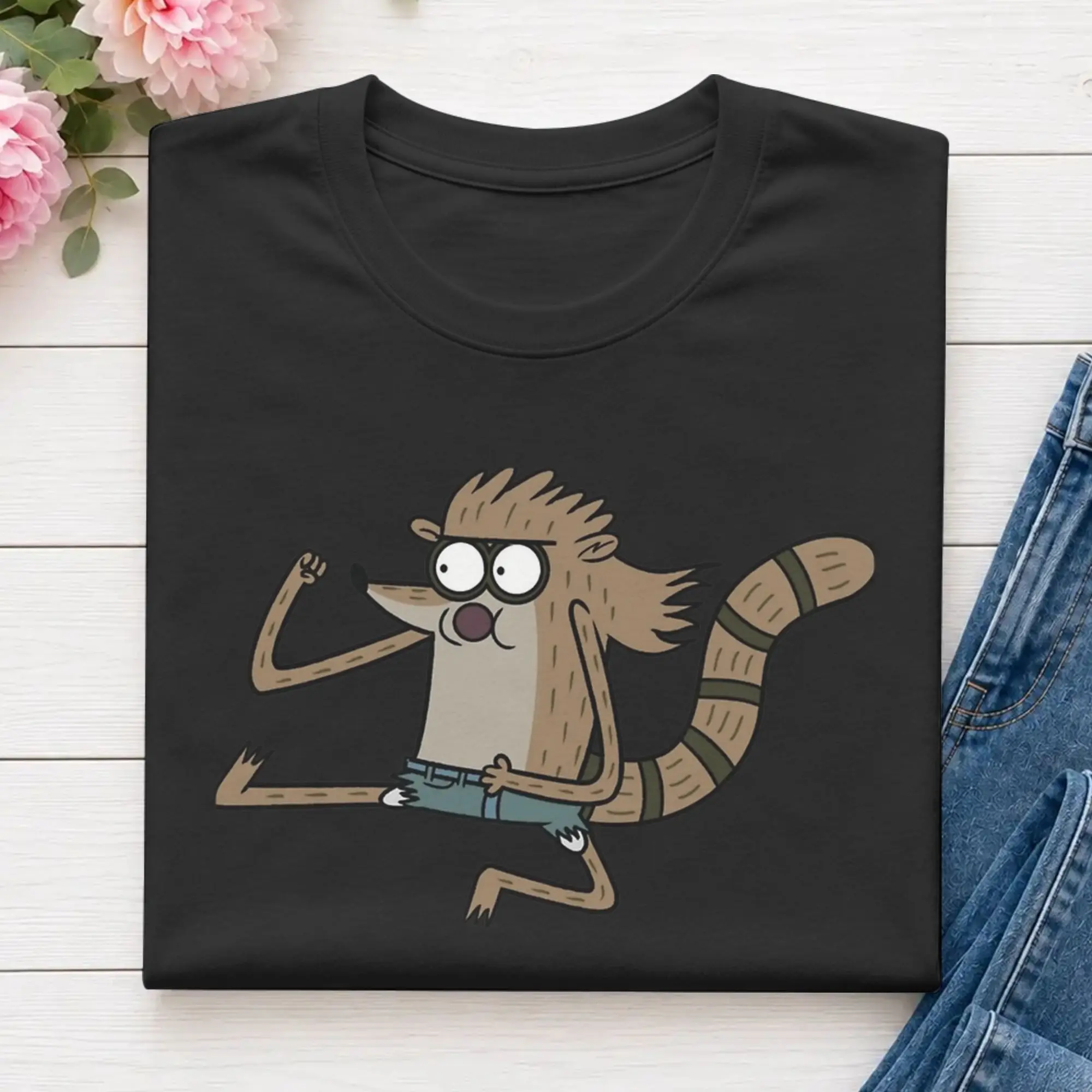 Regulars Shows Rigby T Shirt Summer  Cotton T-Shirts For Couple Hip Hop Custom Logo Tshirt Short Sleeve Streetwear Clothes