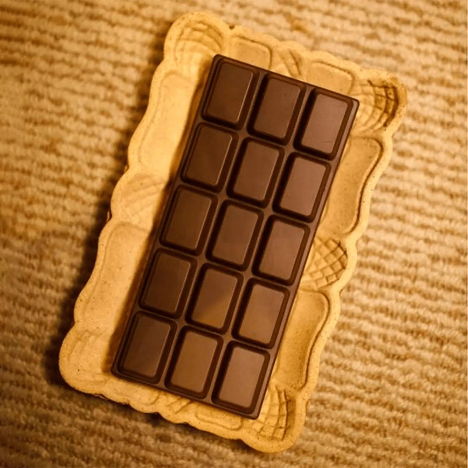 Simulated Chocolate Squeeze Toy Soft silicone Slow Rebound Office Stress Relief Toy Hand Relaxation Gift Desktop Ornament