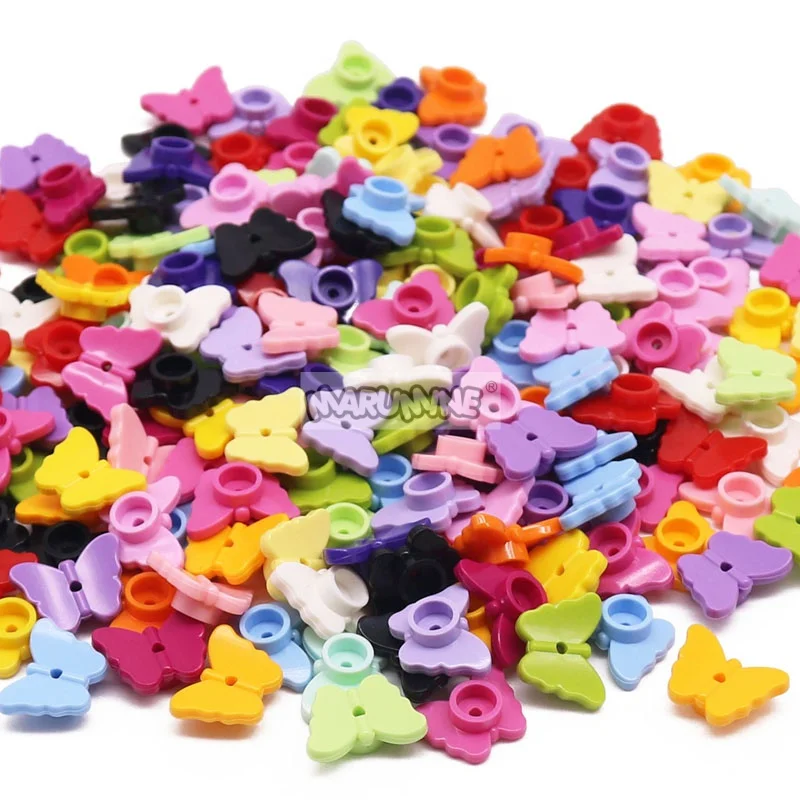 Marumine 100 SZT. Mini Klocki Motyle Motyw Owadów Zabawki dla Dzieci 80674 Dekoracja Ogrodowa DIY MOC Kreatywne Klocki Edukacyjne