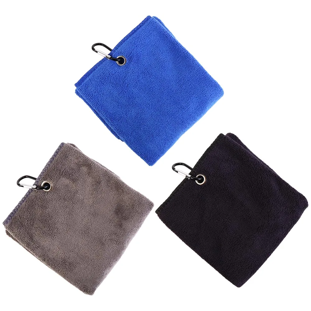 

40X40cm Microfiber Golf Towel Hook and Loop Fastener The Convenient Tri-fold Golf Cleaning Towel
