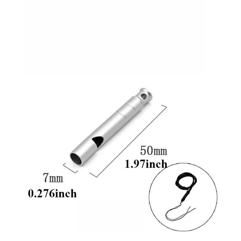 1pc Outdoor Emergency Whistle Survival Safety MINI Whistle EDC Whistle Necklace Hiking Camping Trip Explore Survival