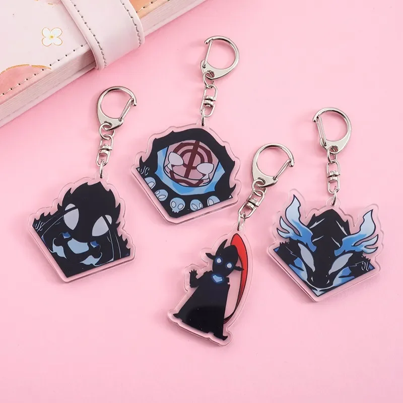 Anime Solo Leveling Acrylic keychain accessaries Cartoon funny Bag Pendant cute creative charm Car Keyring Friends Fans Gifts