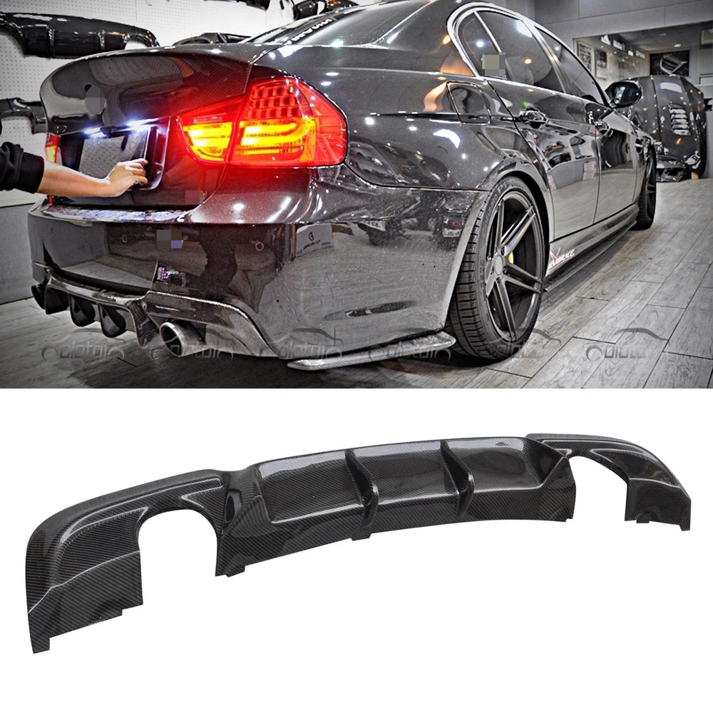 

FD Style Rear Bumper Lip for BMW E90 M Tech Diffuser Carbon Fiber Fins Spoiler Rocker Winglet Splitter 2005-2011