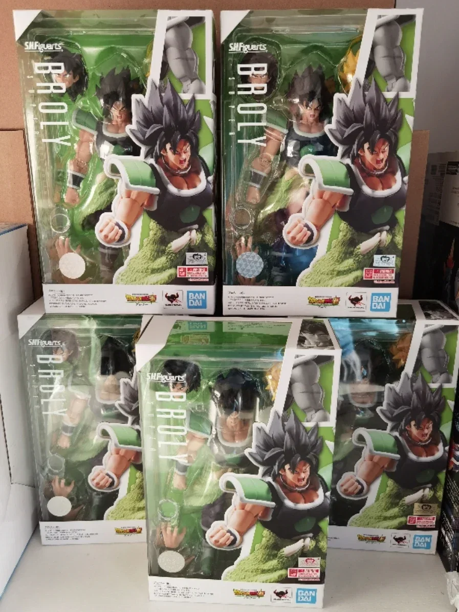 100% Original Dragon Ball SHF SH Figuarts Broly Action Figures Anime Modle Toys Gift Awakening Combat Suit Black Hair In Stock