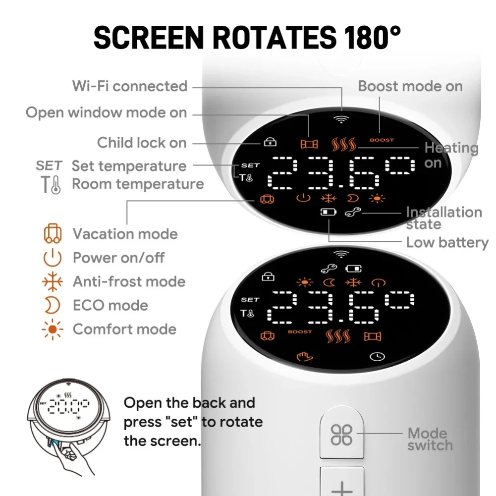 لوحدة تحكم صمام المبرد الحراري Tuya Wifi مع التحكم في تطبيق الهاتف الذكي وتنشيط الصوت لـ Alexa