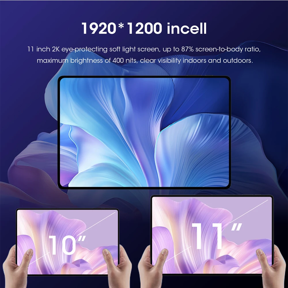 2024 New CWOWDEFU P35 Ultra-thin Tablet 11'' FHD 2K Display 12GB+128GB T606 8-core 13MP Cam 7000mAh Battery Android 14 Tablet PC