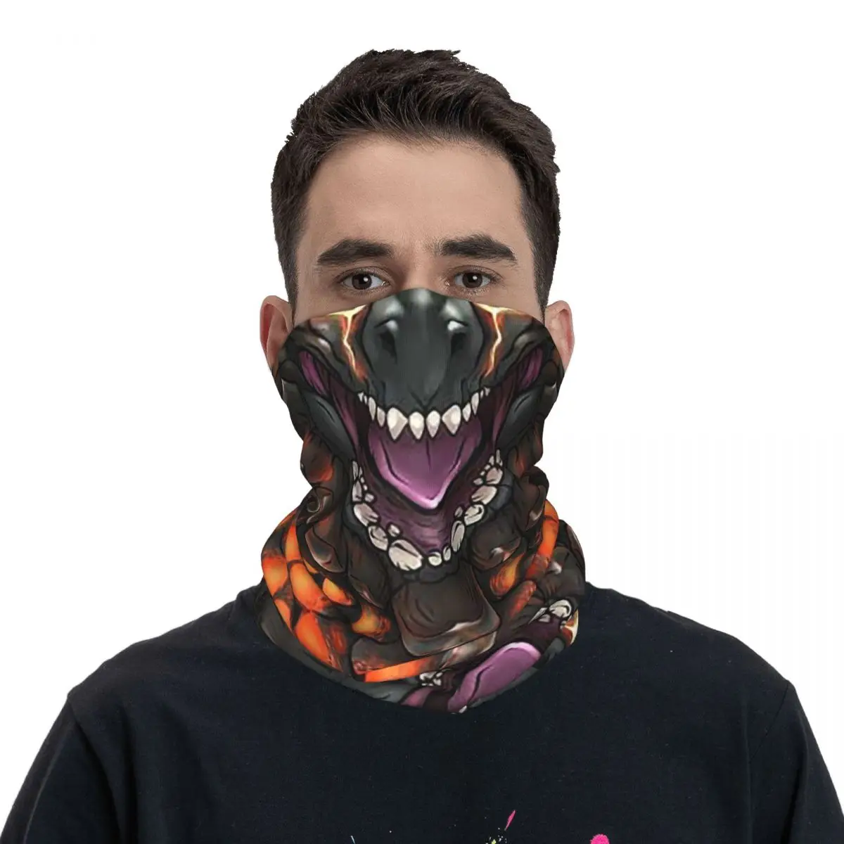 Bazelgeuse (Monster Hunter World) Face Bandana Neck Gaiter Printed Magic Scarf Multifunction Balaclava Riding Adult All Season