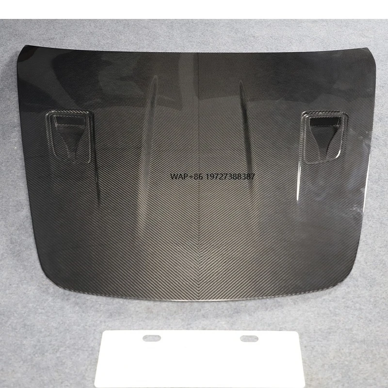 

2004-2008 Black Bolt-On Carbon Fiber Engine Hood New Condition Includes Mounting Hardware Universal Fitment for 718 987