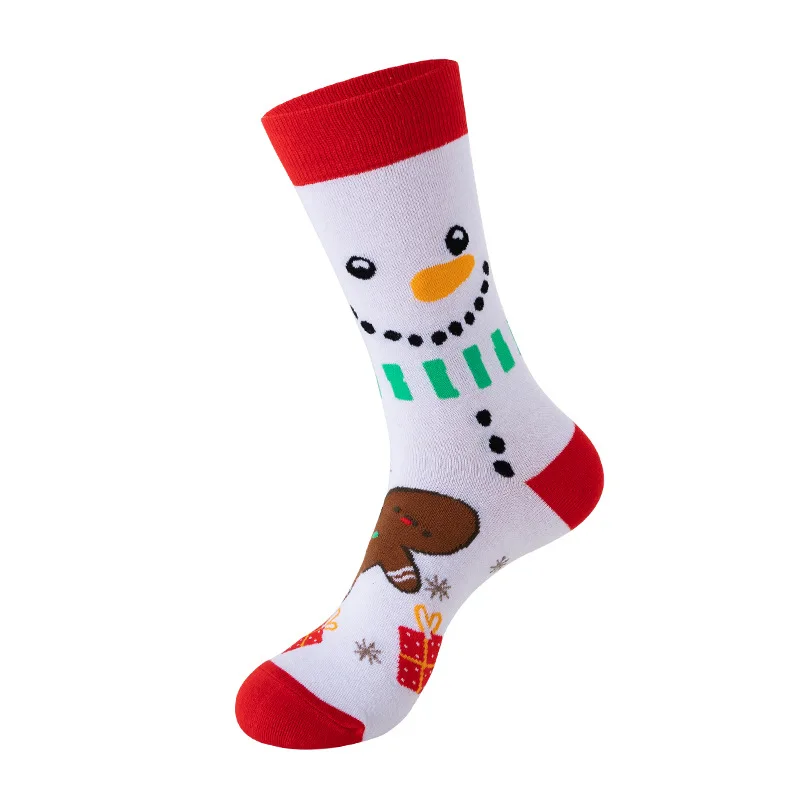 

Miosam High quality custom Unisex snowmen Cotton Socks Casual Festive Fashion Crew Comfortable Breathable Stockings socks