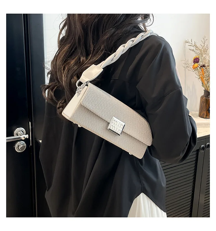 

Корейская минималистичная сумка-коробка для подмышек 2025 года — модная маленькая квадратная сумка через плечо/через плечо, повседневная мода