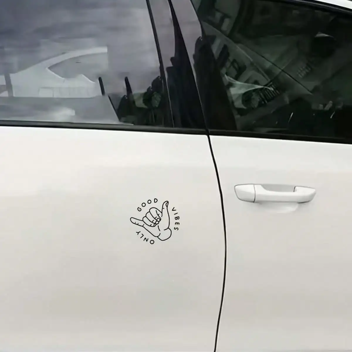 Minimalist Shaka Hand Car Sticker, 