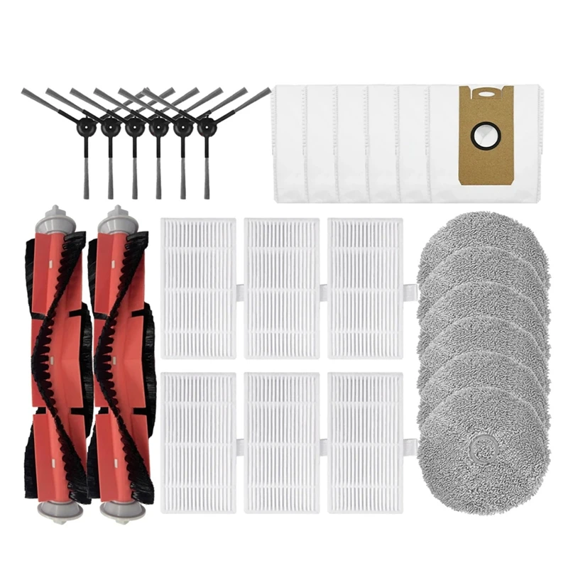 

X17A 2025 NEW-For Ultenic MC1 Vacuum Replacement Main Side Brush HEPA Filter Mop Pad Dust Bags Spare Parts Accessories