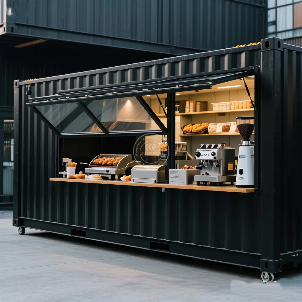 

Portable Mobile Container Box Food Kiosk Shop Bar Container Food Truck Restaurant Europe Standard For Sale