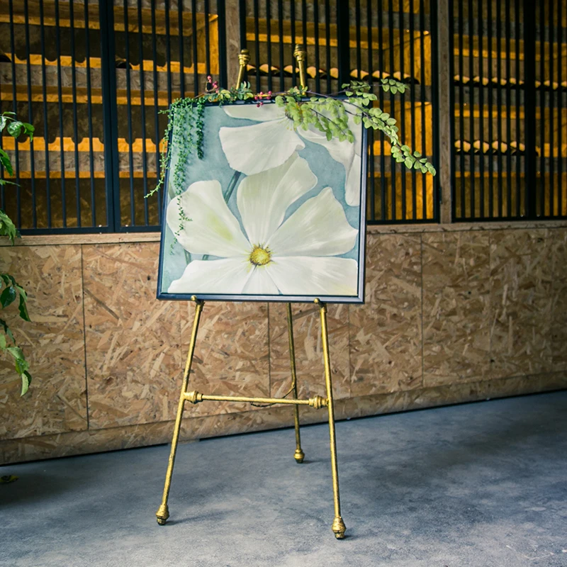 European wrought iron oil easel, drawing board stand, oil painting display stand, wedding easel, tile stand, magazine rack