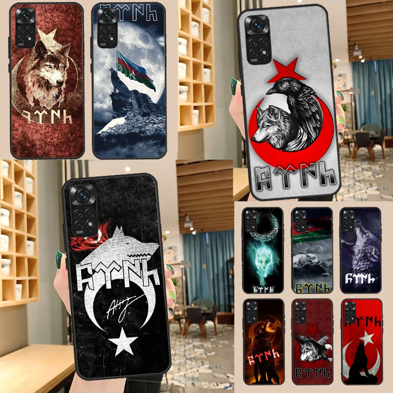 Turkish language bozkurt gray wolf Case For Xiaomi Redmi Note 11 10 9 8 12 Pro 10S 11S 12S Cover For Redmi 9 10 10A 9C 10C 12C