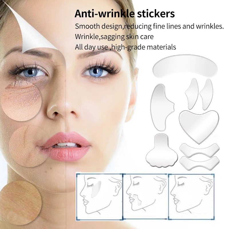 Reusable Breast and Neck Skin Leveling Lifting Tightening Transparent Silicone Wrinkle Removal Sticker Medical Grade Wrinkle Pad