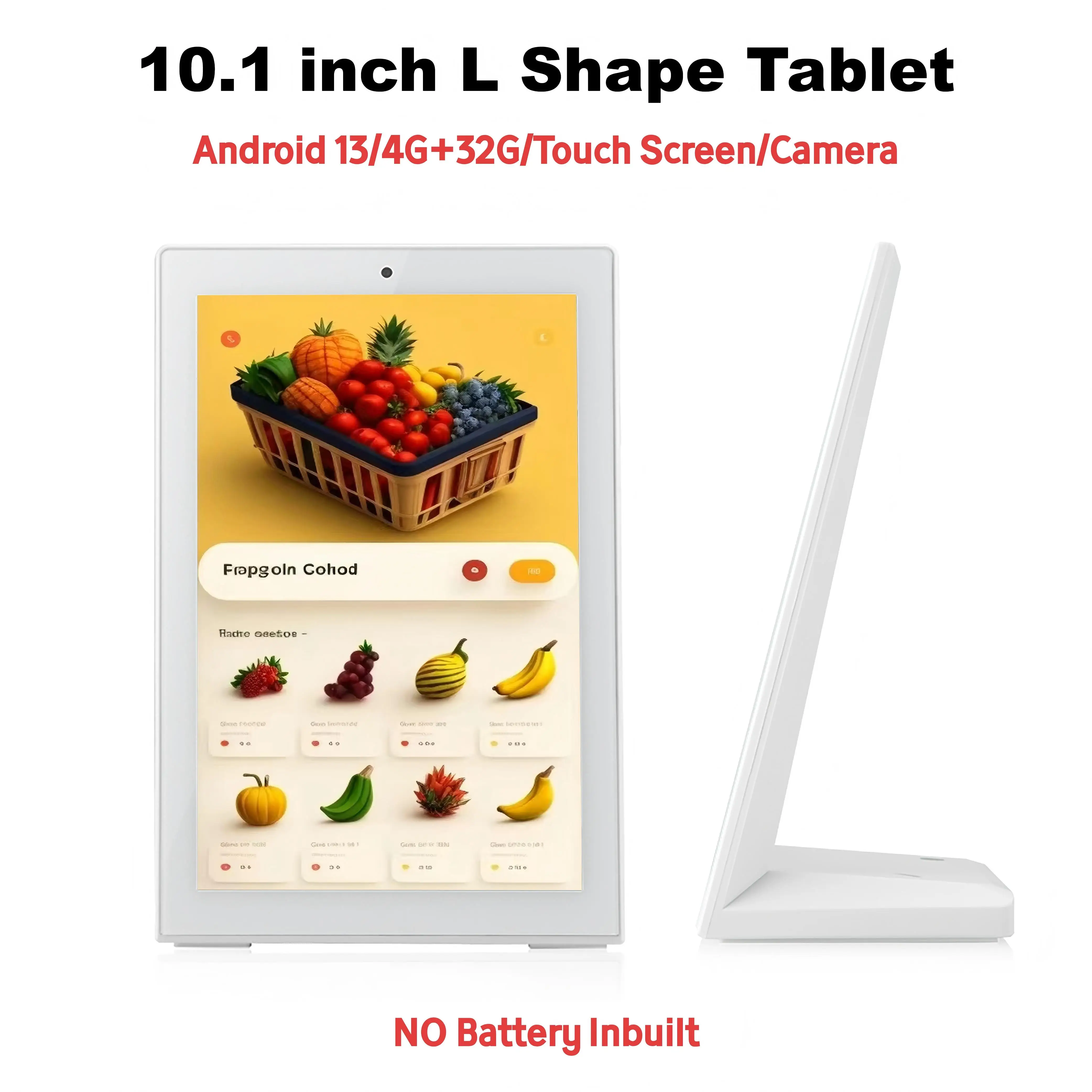 

10.1 Inch Portrait Touch Screen 4G+32G Tablet Android 13 Restaurant Ordering POS Terminal Kiosk Service Rating Display