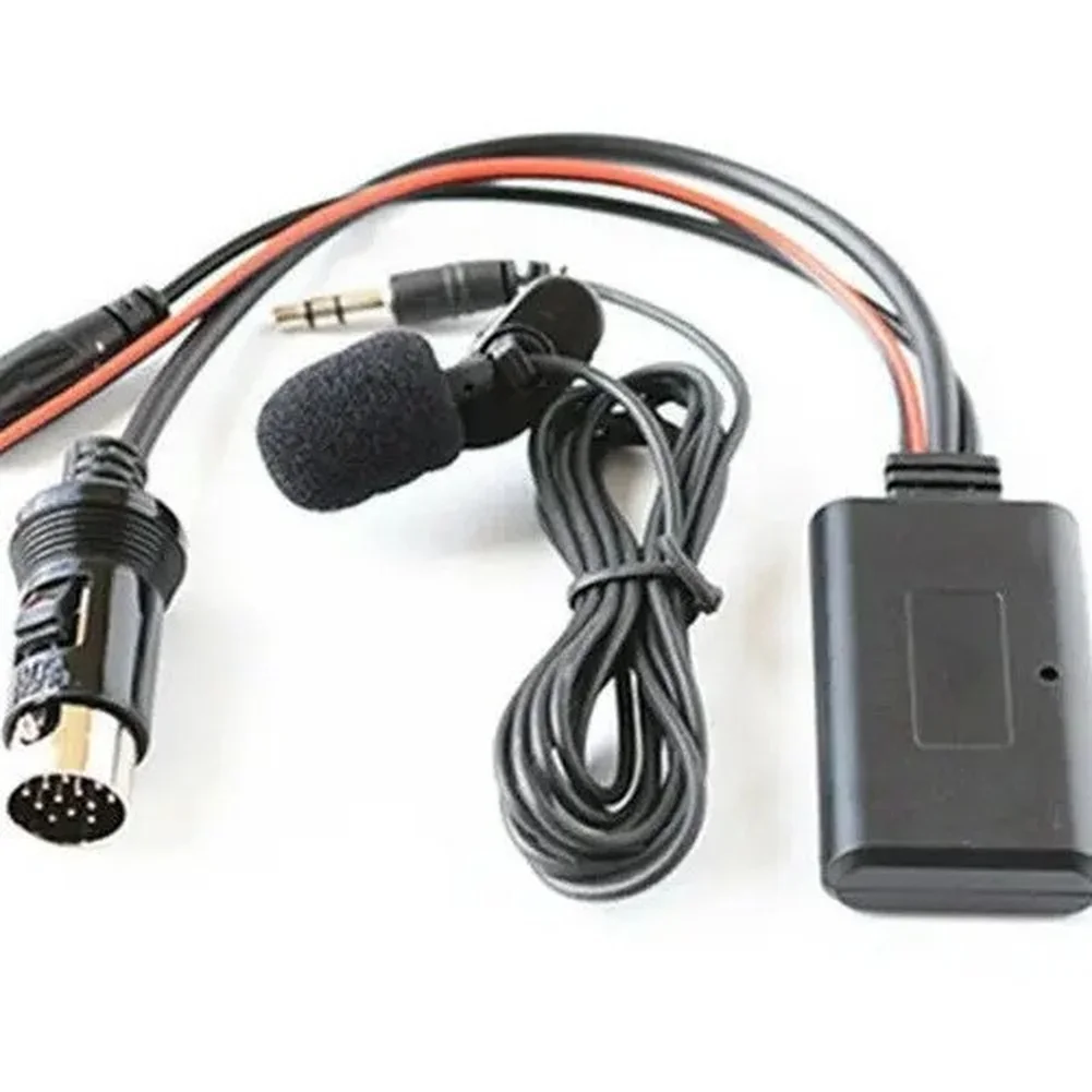 For Car System Upgrade Black 13 Pin AUX Cable High Universality Audio Receiver Mic Adapter Direct Replacement Part
