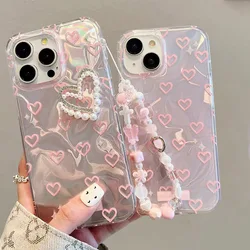 Pearl Heart Case For Honor X8B X8 X6B 200 X8A 70 X7A X7B X7C X9C 90 Smart X9A X9B X6 X6A X7 X9 Magic 6 5 4 Lite X5 Plus Cover