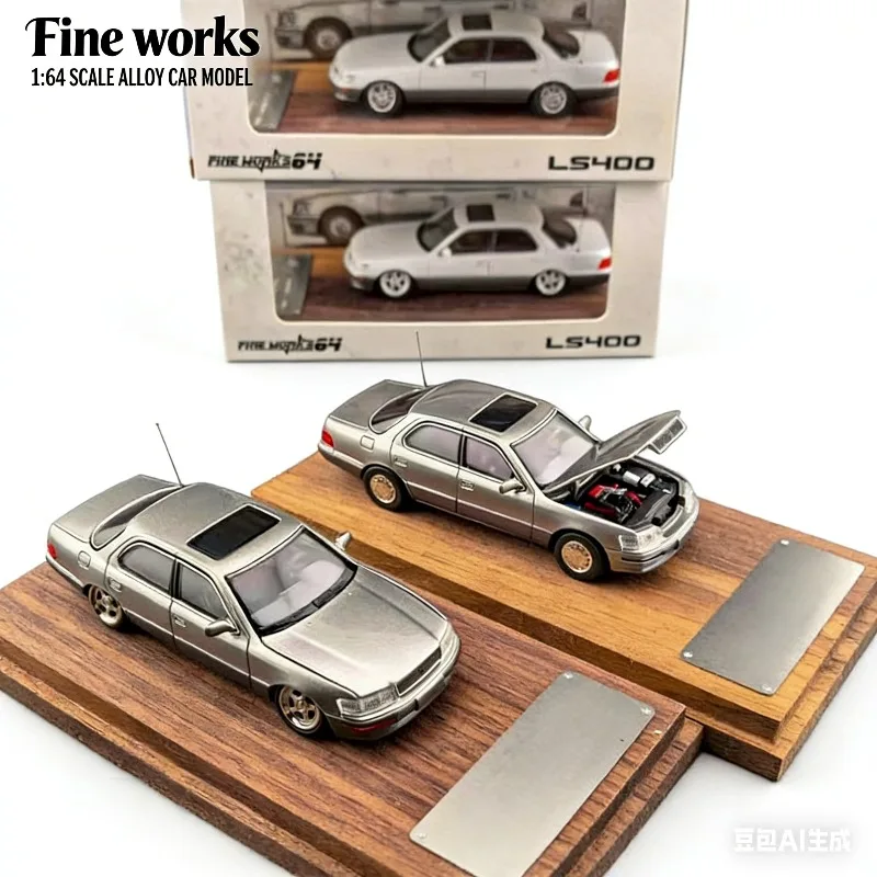 

Коллекционная модель автомобиля Fine Works 1:64 Lexus LS400 из сплава, реалистичная, для мальчиков, подарок на праздник, украшение для взрослой коллекции.