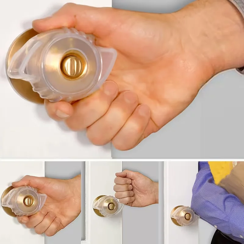2pcs Door Knob Cover Grips Non Slip Arthritis & Senior Living Aids Grippy Easy Open Decorative Cover Grips Home Improvement