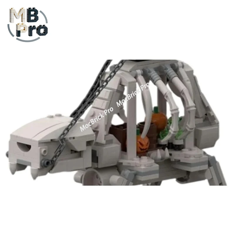 

AT Halloween Style Four Legged Walker Mecha MOC Bricks Set Festival Themed Robot Model Educational Assembly Hobby Toy