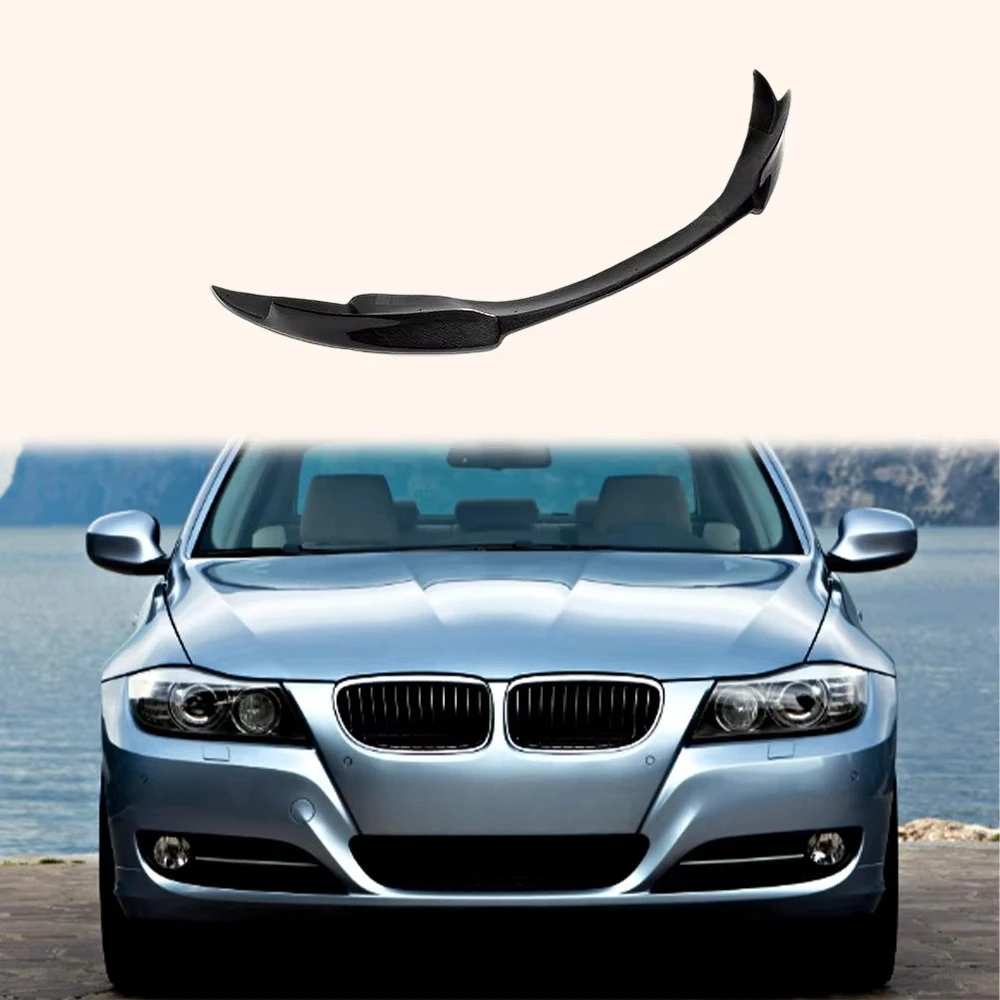 For 3 Series E90 2009-12 Sedan Carbon Fiber KZ Style Front Bumper Lip
