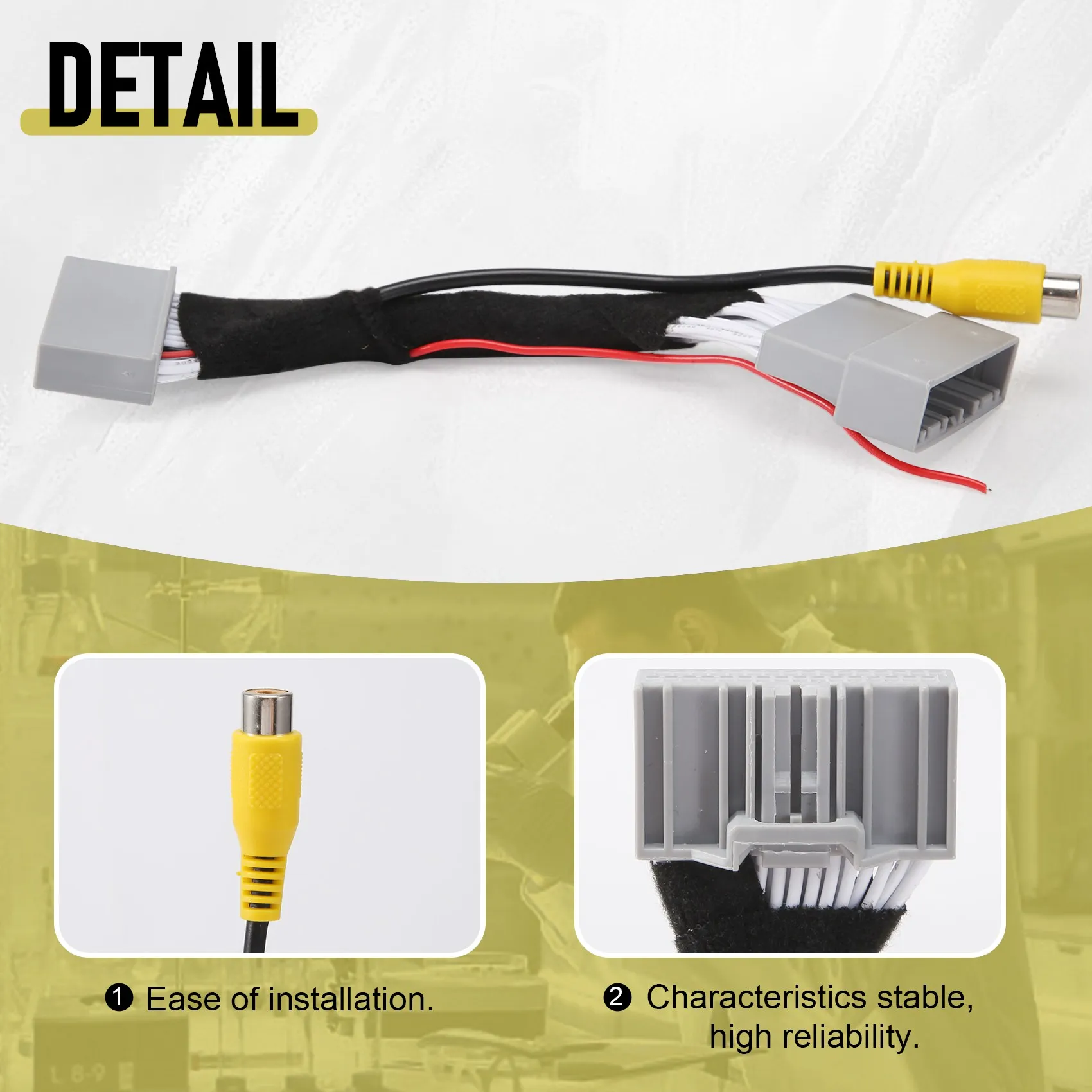 Car Rear View Camera Adapter Wire Harness Cable Video Connector for Honda CRV Civic EXI 2012-2016