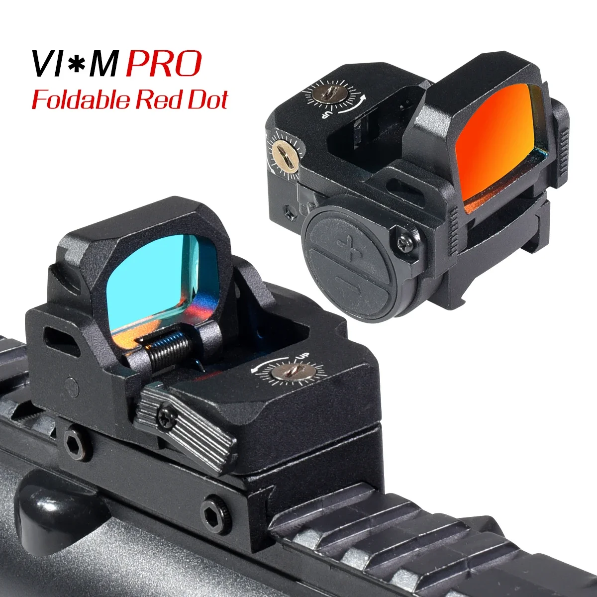 Tactical Foldable Mini Flip Up Red Dot Sight Compact Scope Collimator Pistol Rifle Reflex Sight Hunting Optics Riflescope