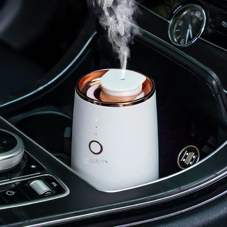 Luxury Waterless Car Aroma Diffuser Battery Operated Cool Mist USB Nebulizer Essential Oil Diffuser For Car