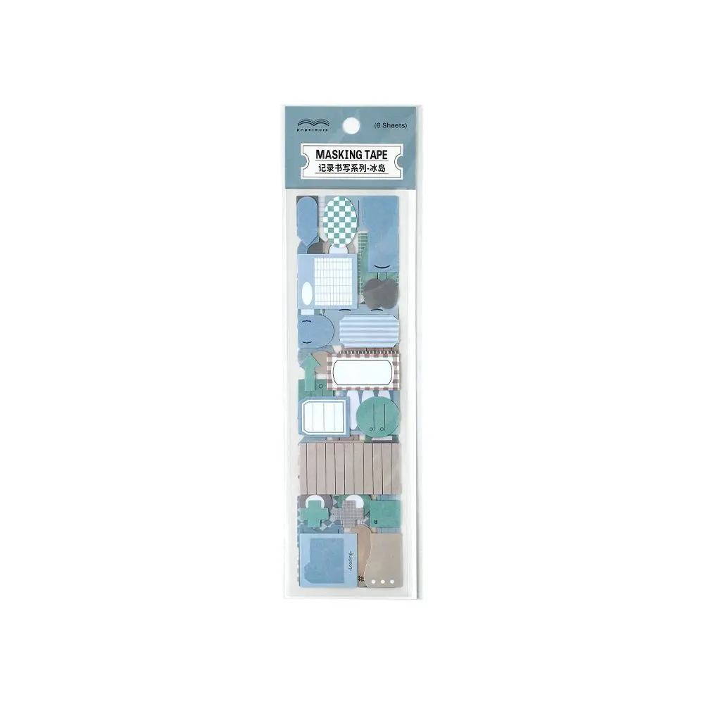 6 pcs/pack Record writing Series series Memo paper Retro paper INS style sticker Writing paper long strip tape