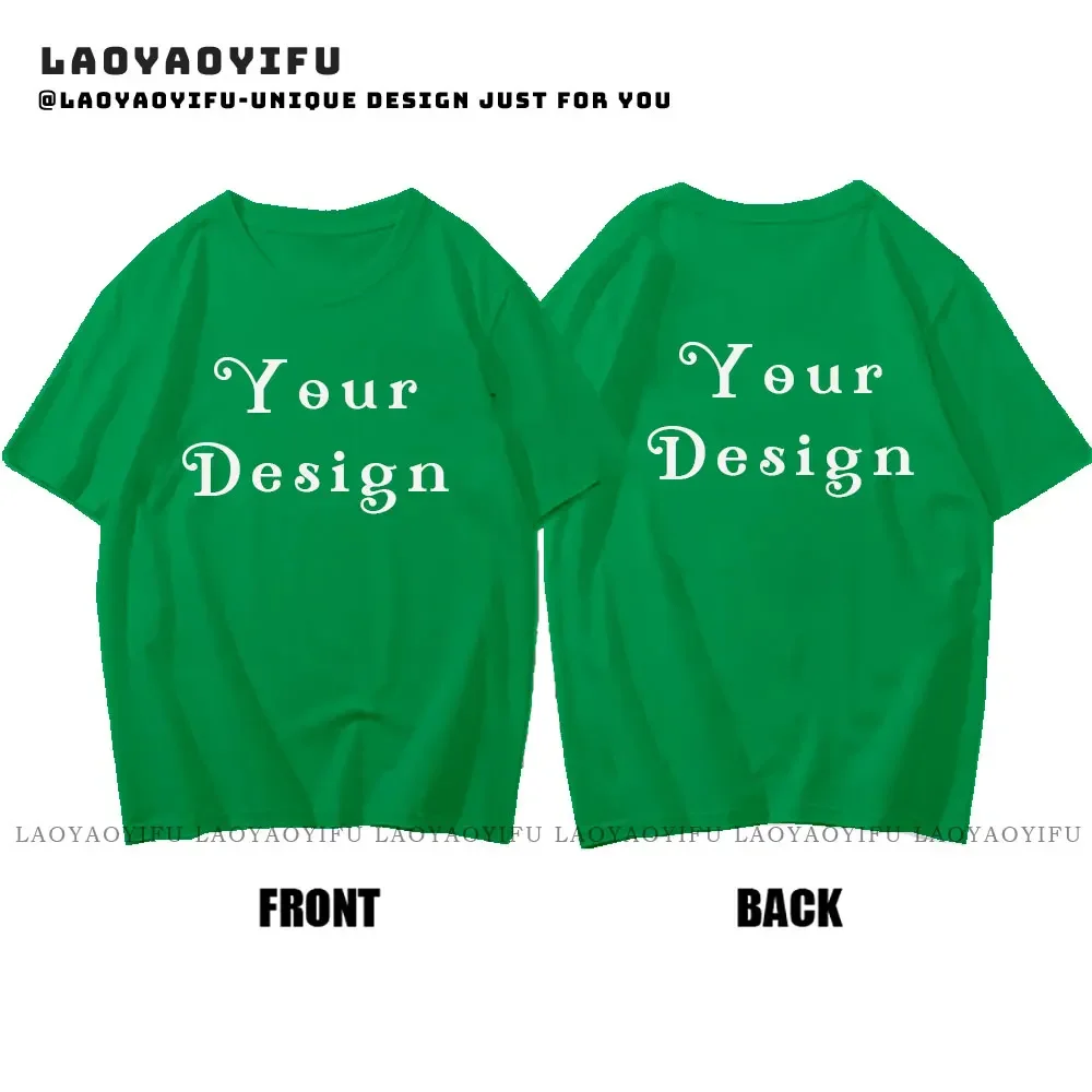 2024 Custom Logo Personalized Tshirt Summer Cotton Comfort Student Casual Customed Printed Text DIY TOPS Fashion T-shirt