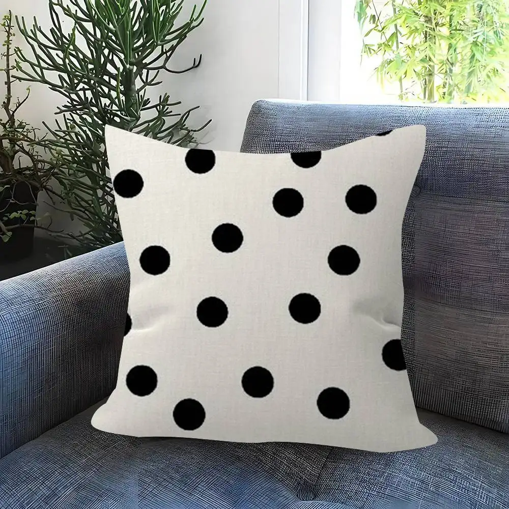 Modischer Polka-Dot-Figurenkissenbezug, Dekorativer Kissenbezug für Feiertage – Detail 11