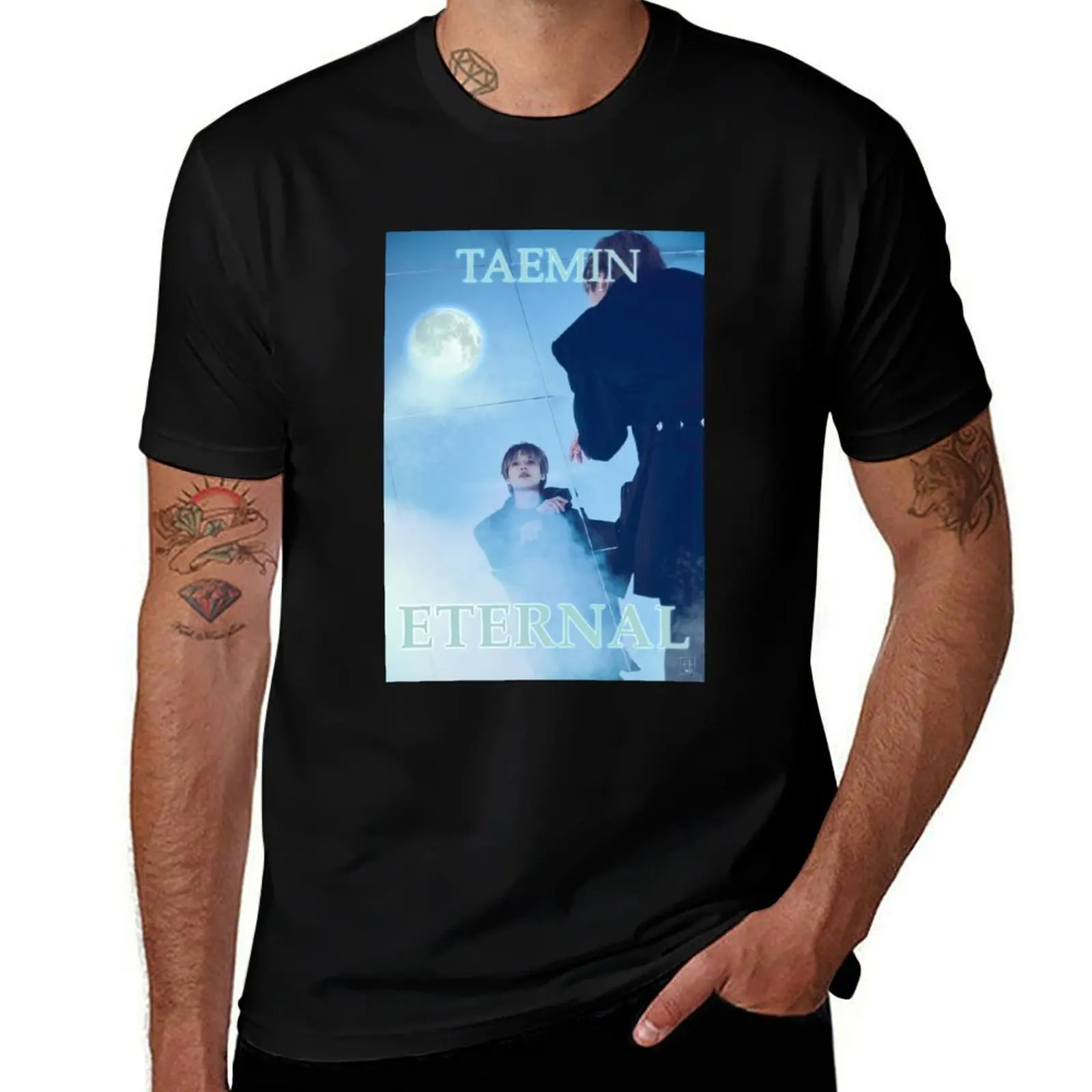 Taemin Eternal футболка забавная футболка черная эстетичная одежда винтажная одежда мужская одежда