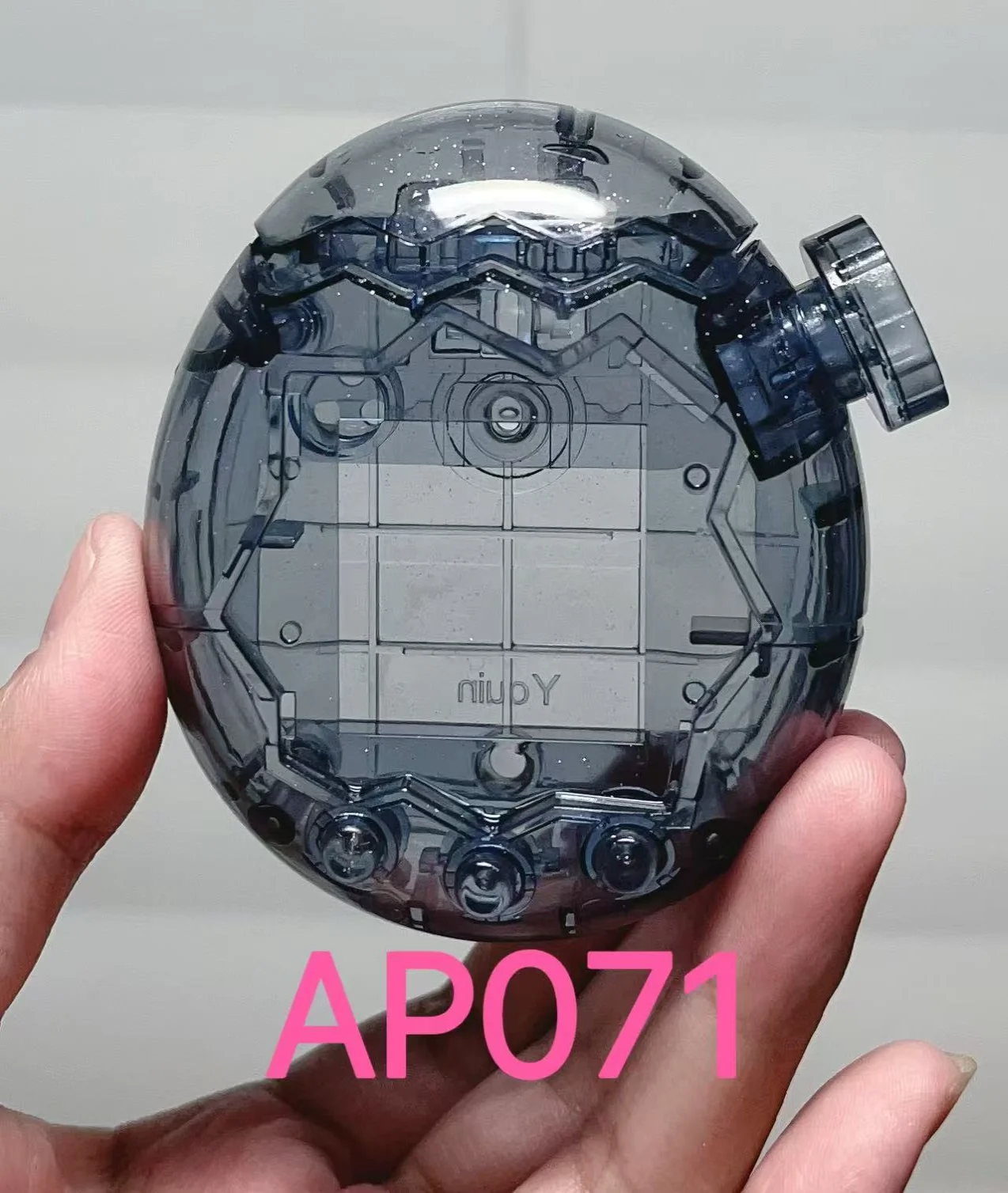 

Crystal Clear Protective Case For Tamagotchi - Transparent Gray With Glitter (Starry Night Edition)